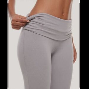 Diadora,fold over waist legging,super soft grape🍇cute ankle ribbon-ties-measure